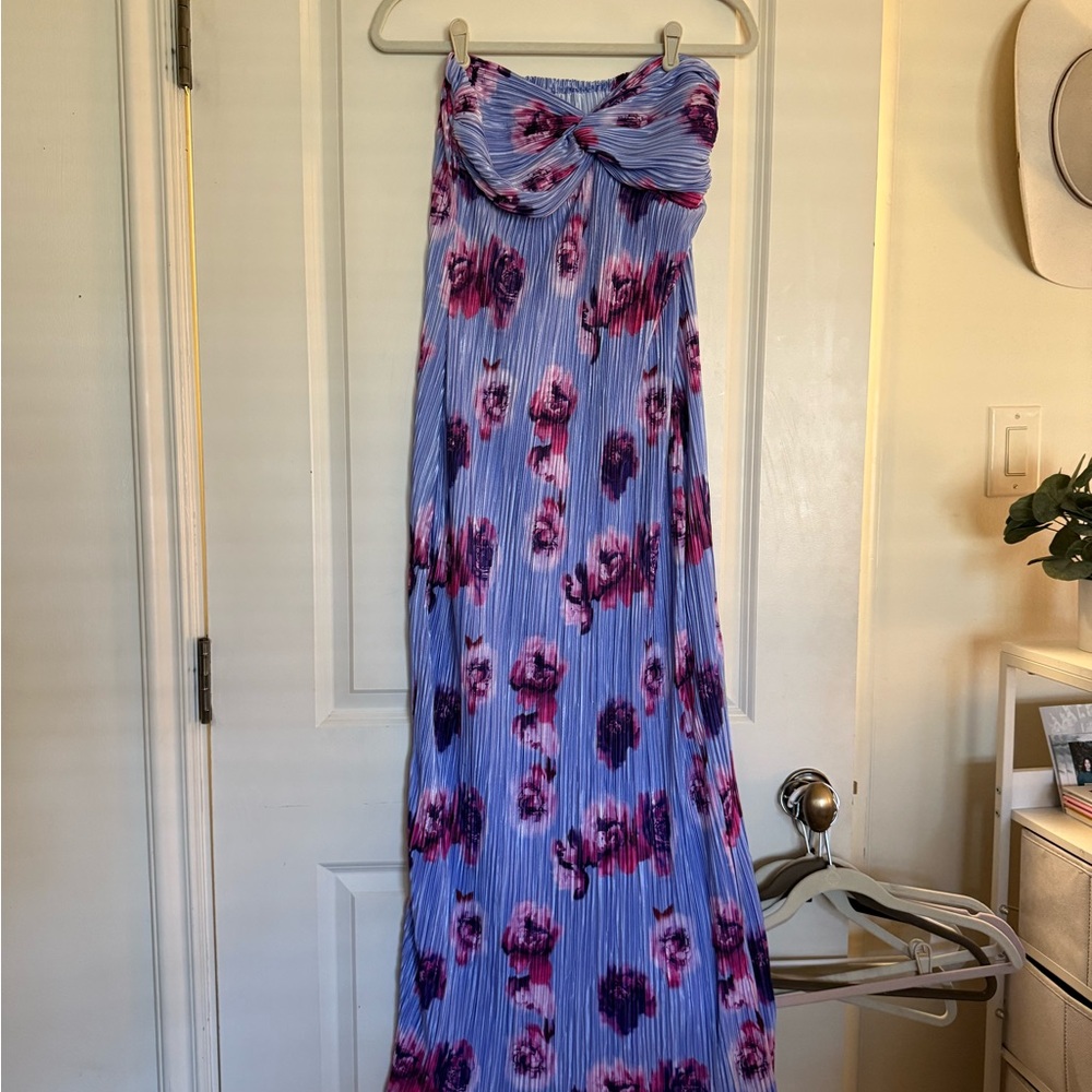 Floral Strapless Maxi Dress